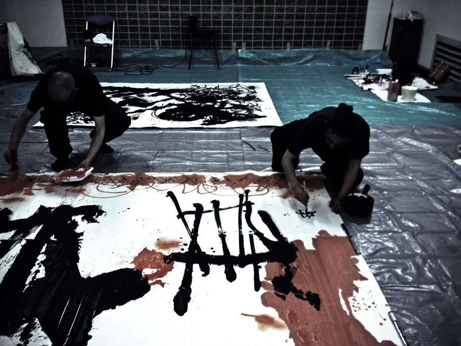 Gen Atem Project - Gen Atem vs Kenryo Hara - Painting performance, 2013